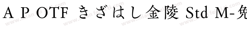 A P OTF きざはし金陵 Std M字体转换